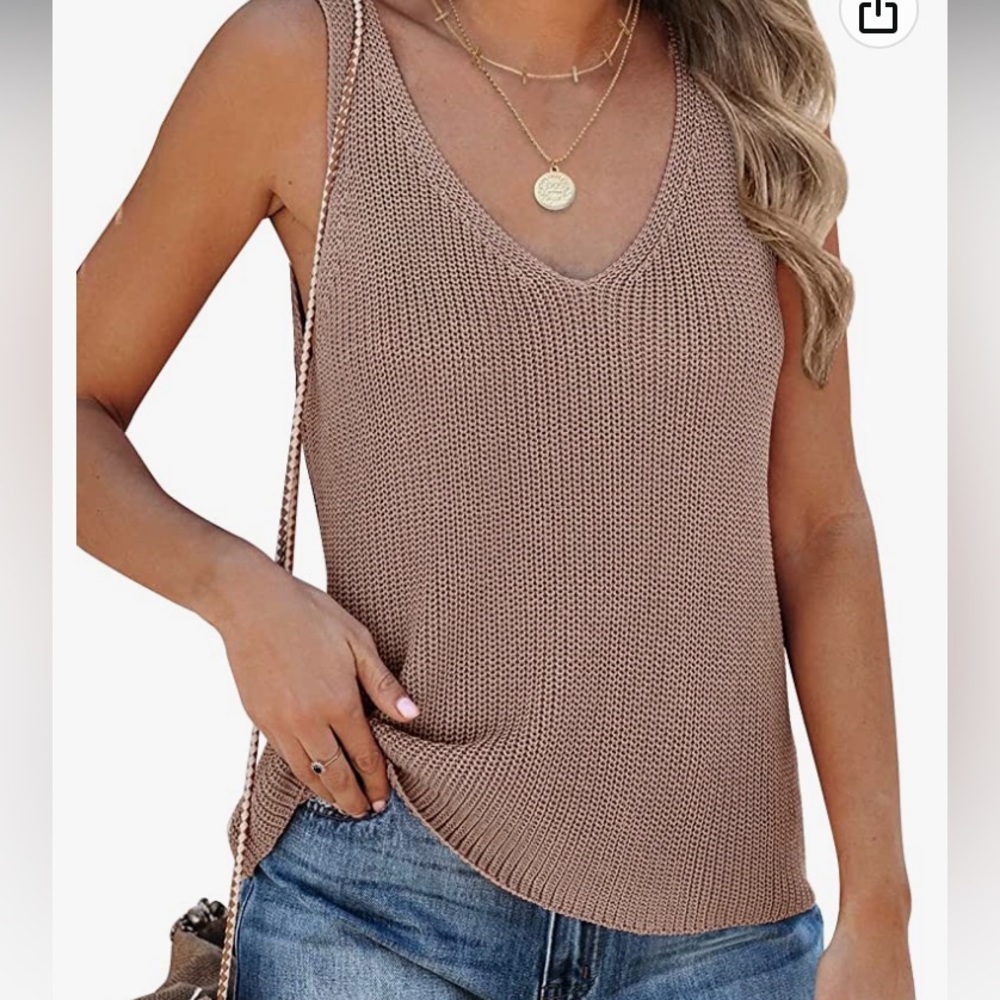 Tutorutor Rose Knitted Tank Top SZ: S